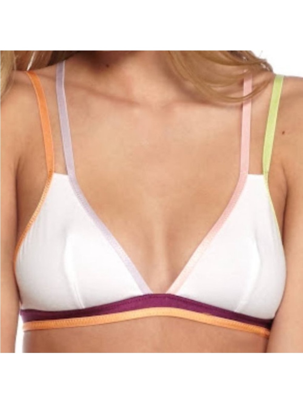 Free People Finn Strappy Back Bra Bralette in White NWT